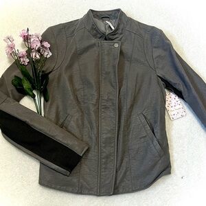 Free People NWT* Cool & Clean Faux Leather Moto Jacket - Size 2